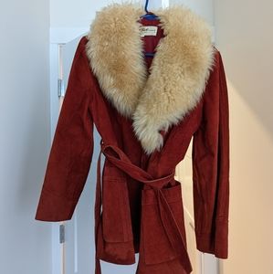vintage fur leather coat